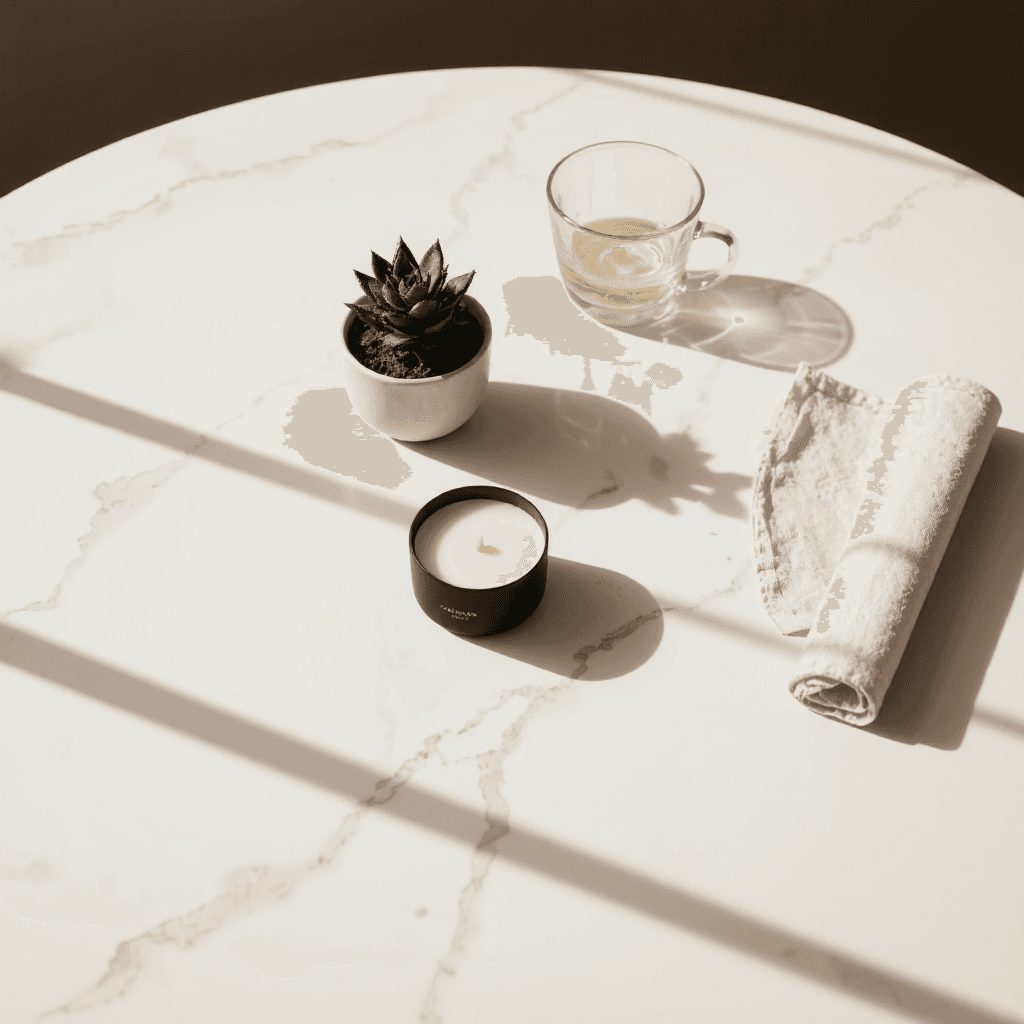 product photography of scented candle
