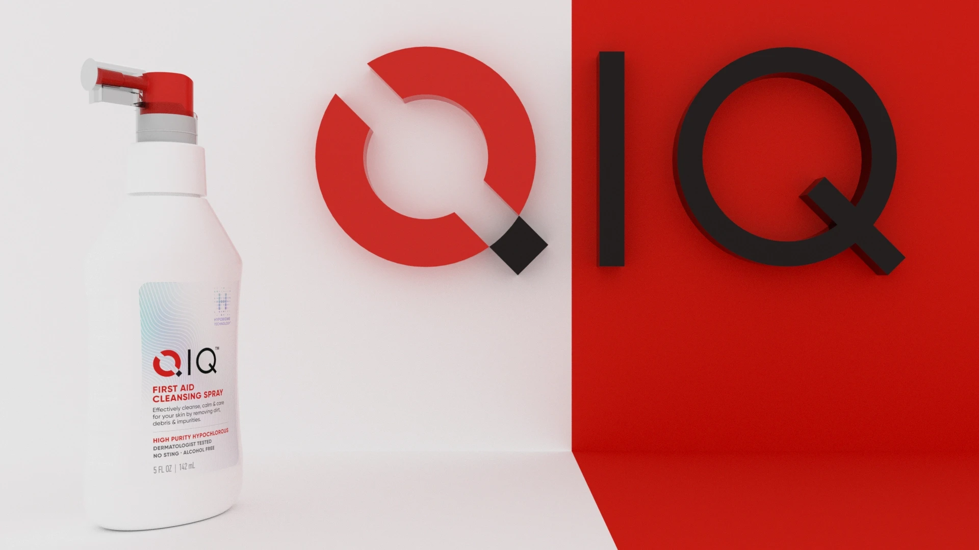 Qiq 3d branded product render shot