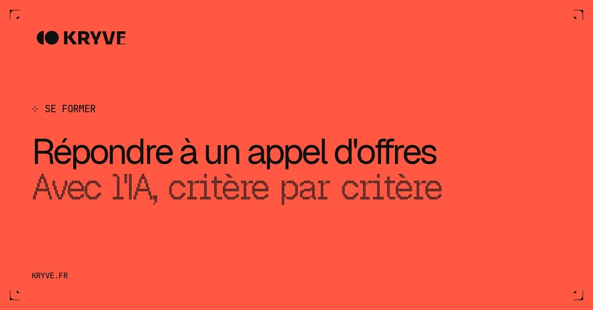 Répondre à un appel d'offres : Avec l'IA, critère par critère