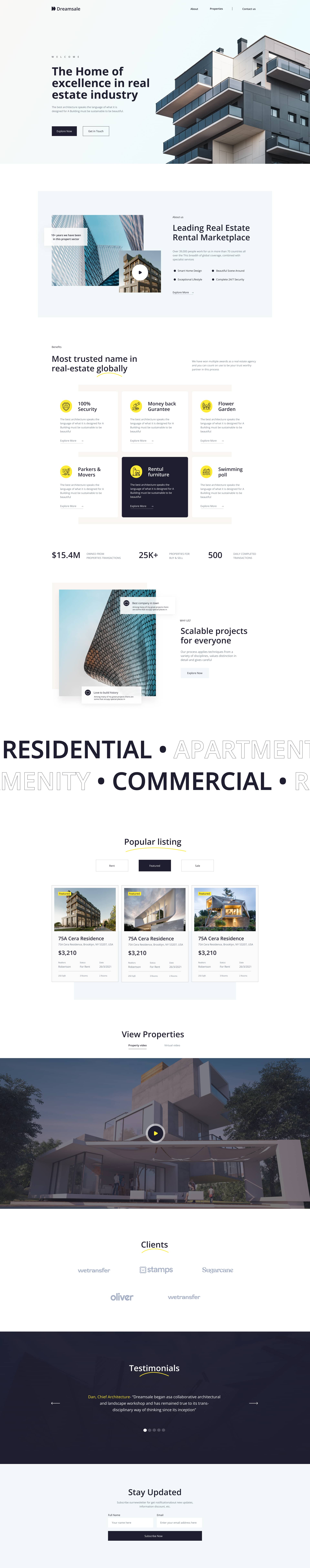 Dreamsale website home page