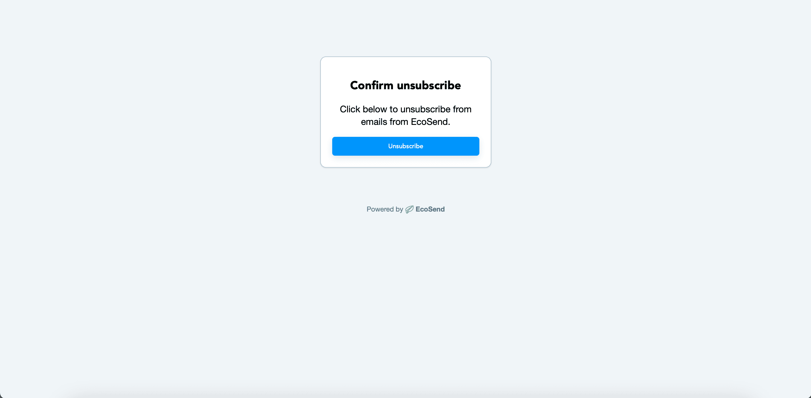 Screenshot of Intelligent Unsubscribes