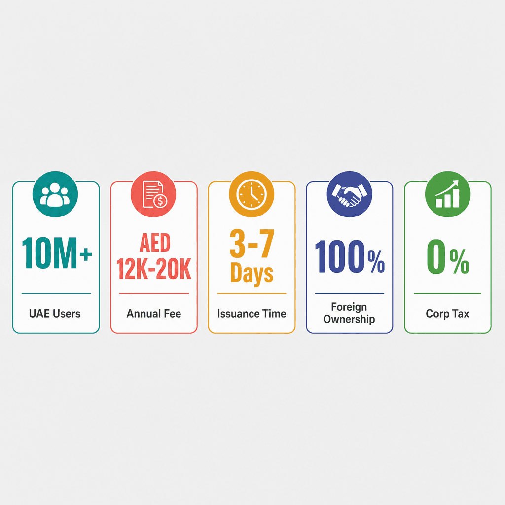 Infographic: Social Media Applications Development & Management Business License in Dubai: Cost and Requirements