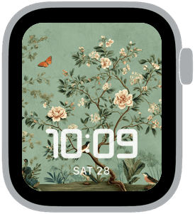 spring scene Apple Watch face preview 3 featuring floral, summer, and spring.