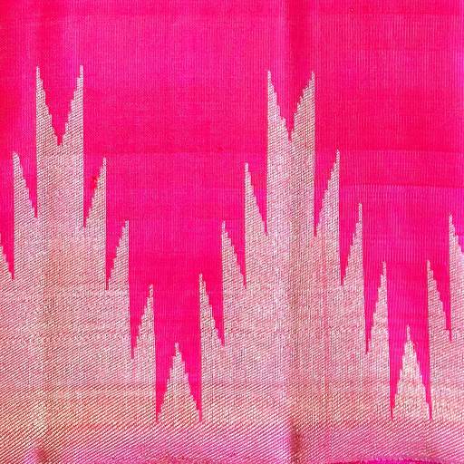 Pink Thazham Poo Border Kanchivaram Silk Saree