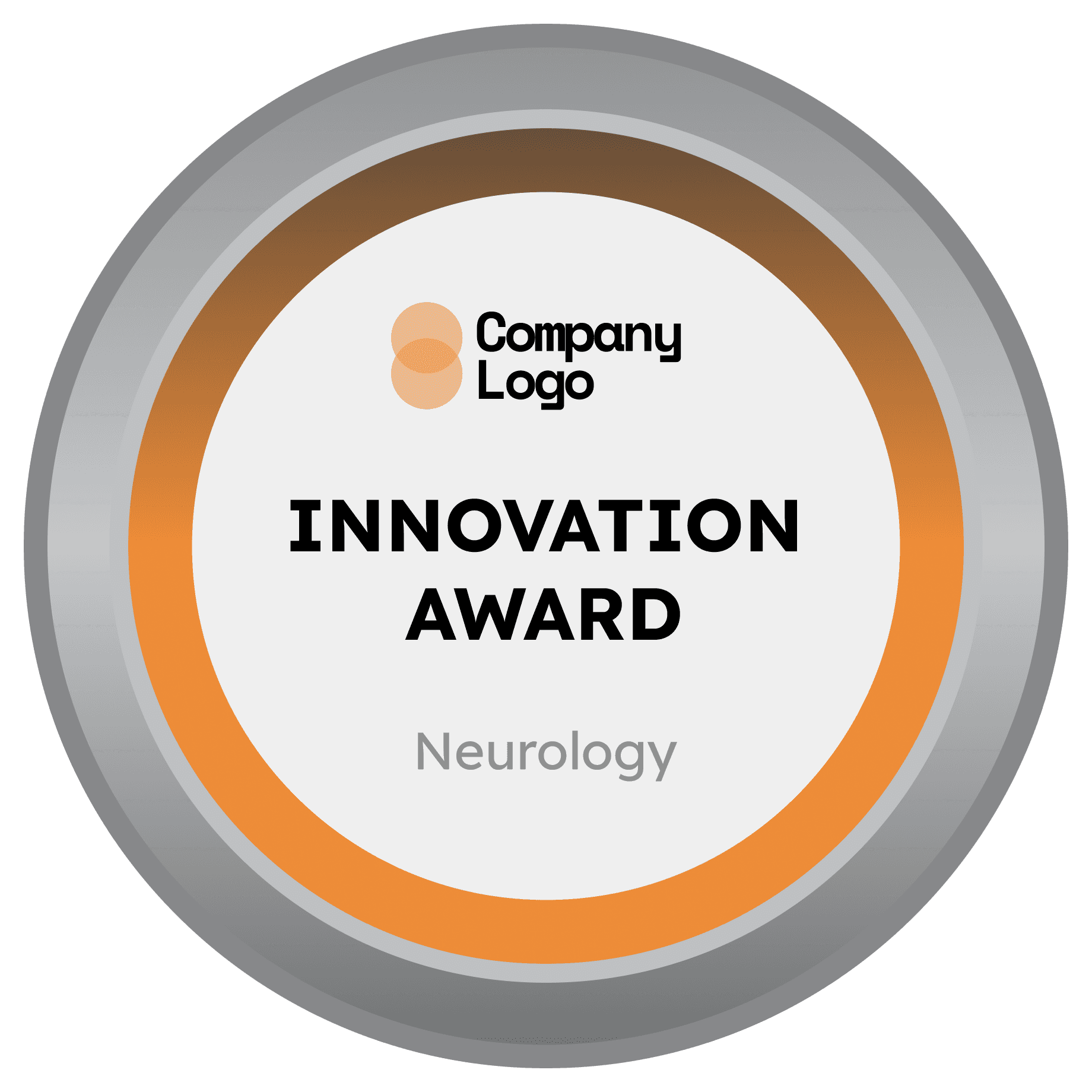 Wauld - Professional and layered orange achievement badge icon