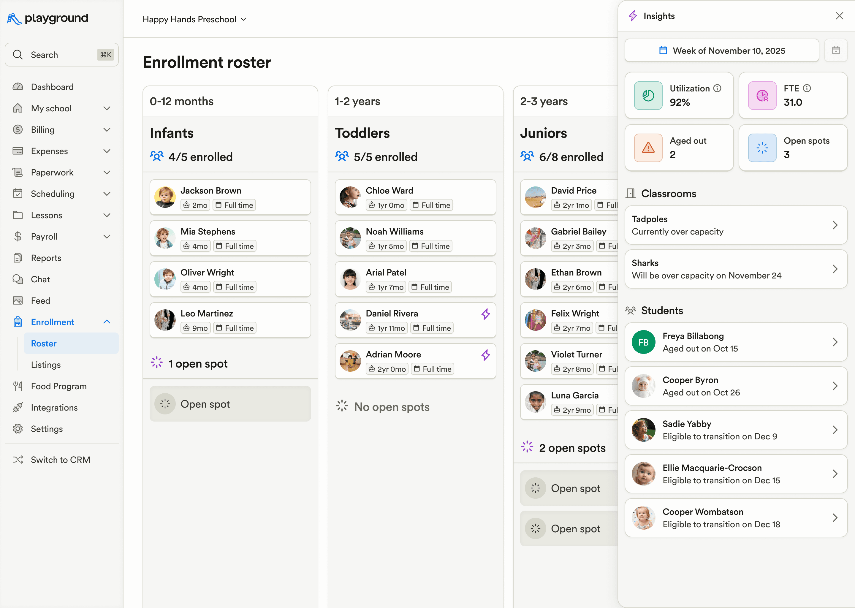 Predictive enrollment insights