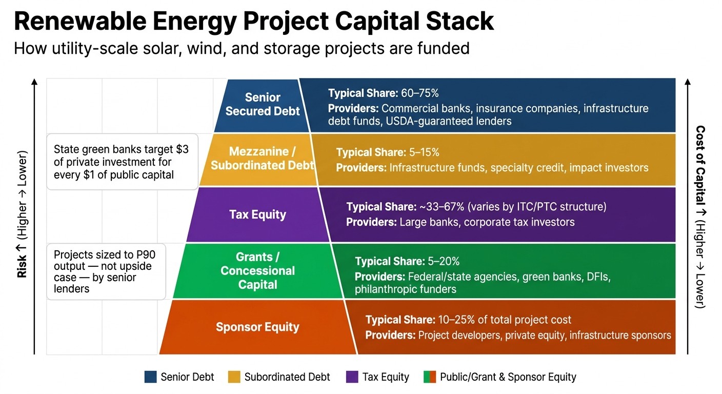 Renewable Energy Project Capital Stack: Financing Layers Explained