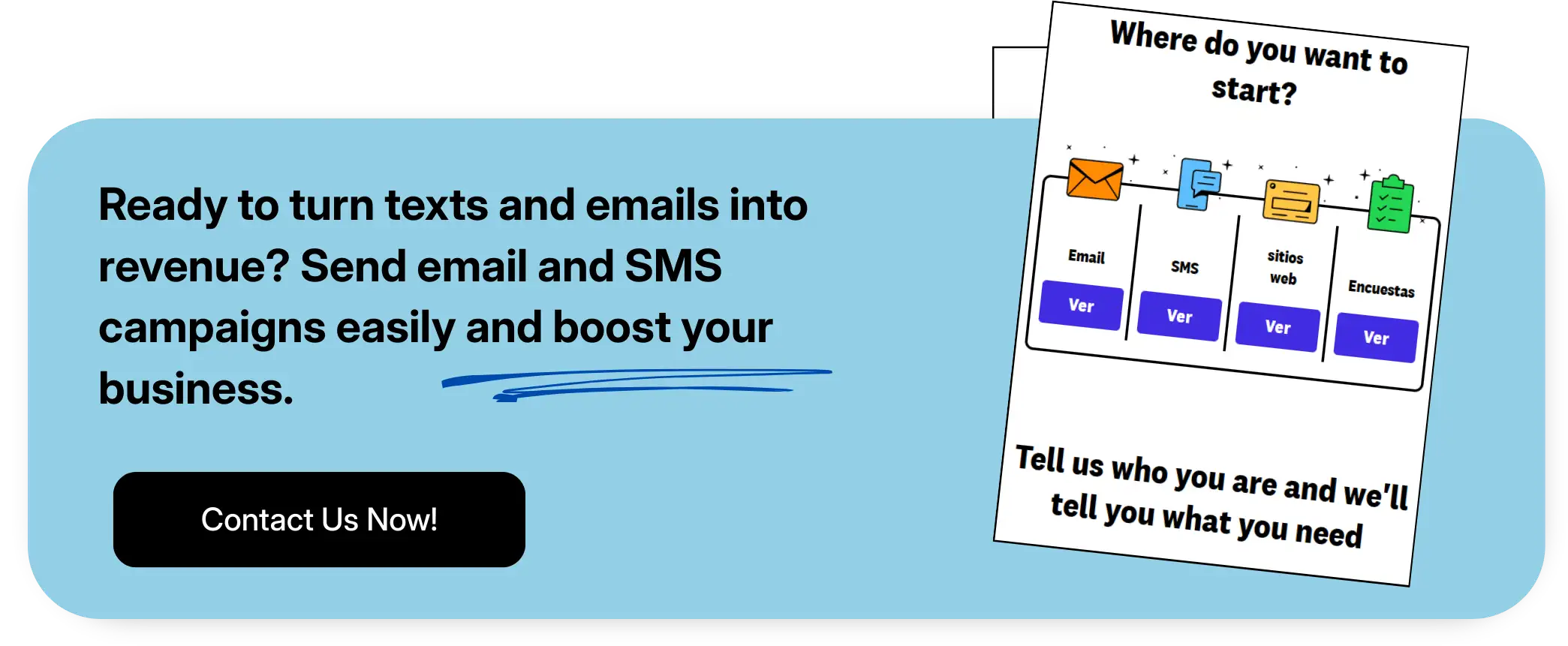  CTA - Sign up free for email and SMS marketing campaigns