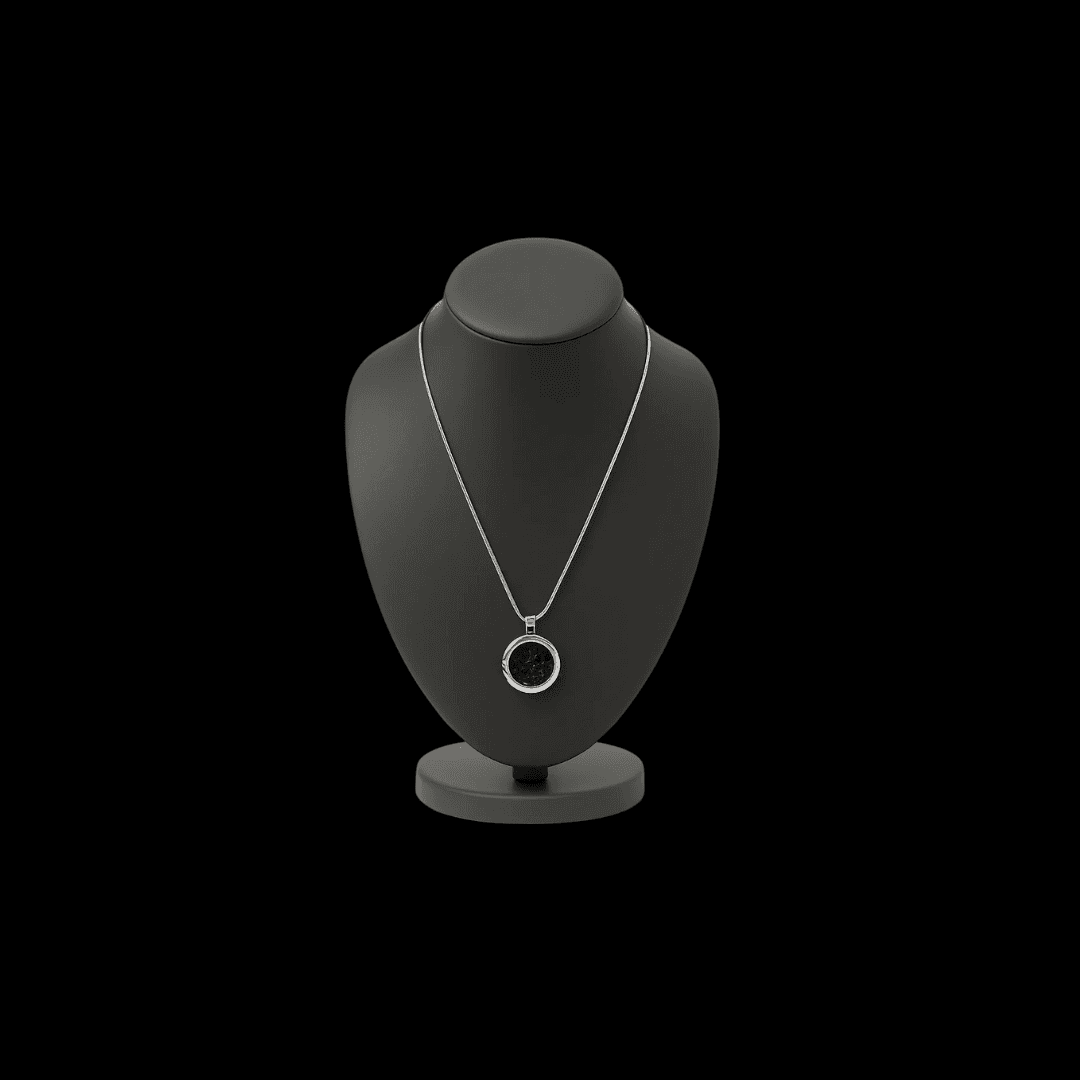 One of the most extraordinary pieces we’ve ever created, the Dragon Glass Necklace is a true volcanic masterpiece.