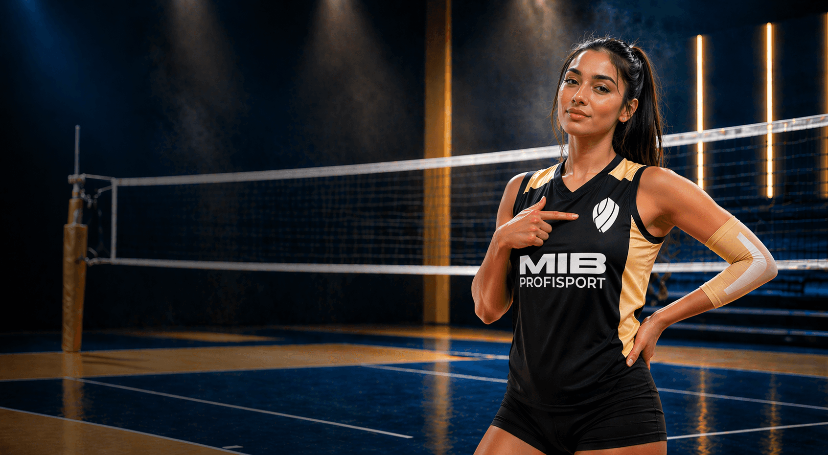 Dynamic picture of a cyclist riding downhill