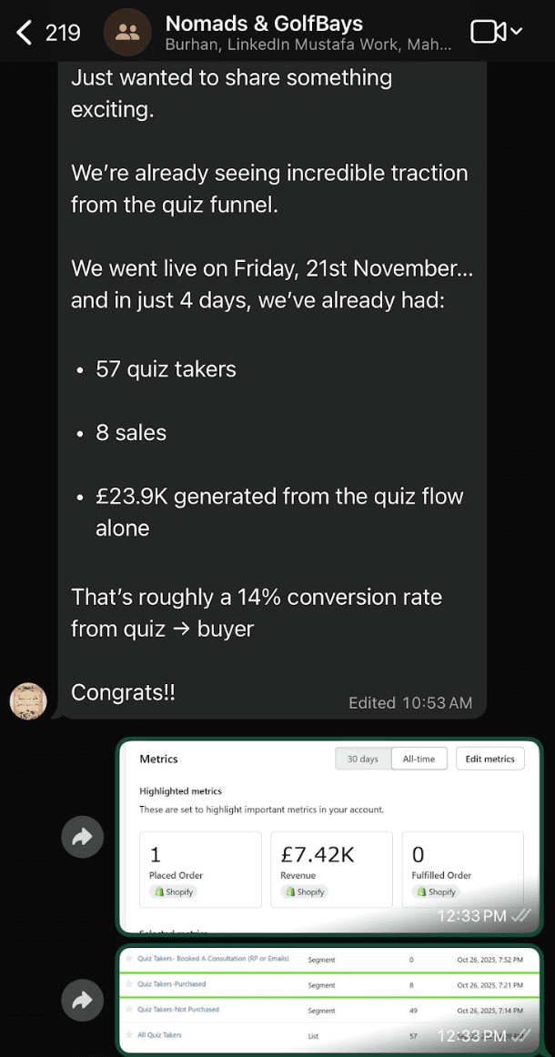 Customer testimonial