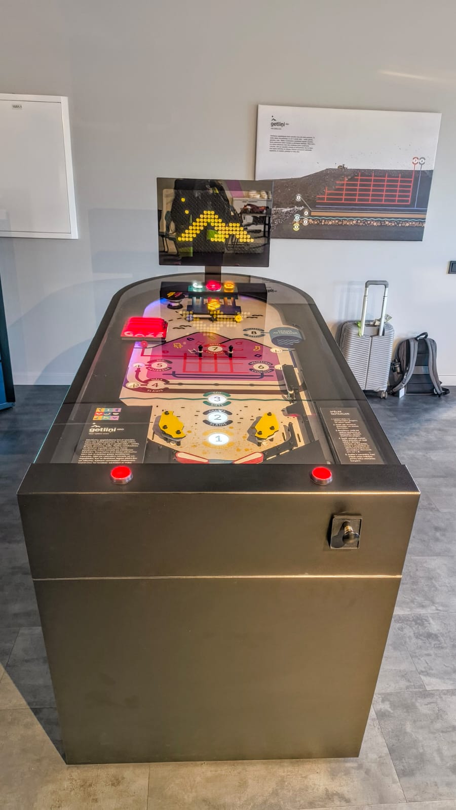 An interactive exhibit inside Getliņi's existing education center, an early look at the kind of hands-on touchpoint we wanted REBOOT to build on.