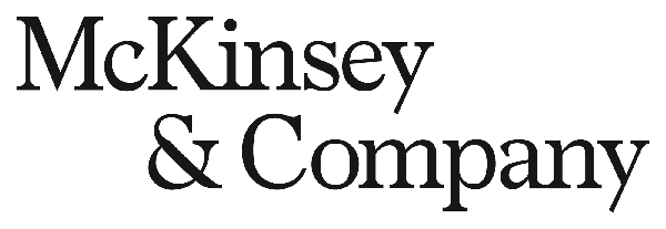 Logo of McKinsey & Company, featuring the company name in a simple, elegant font.