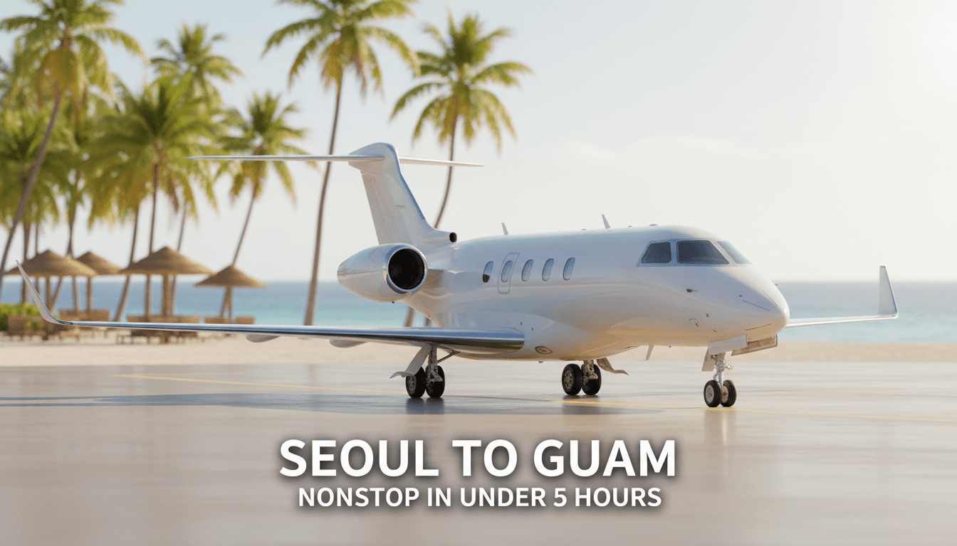 Seoul to Guam and Saipan private jet charter — summer family nonstop route guide