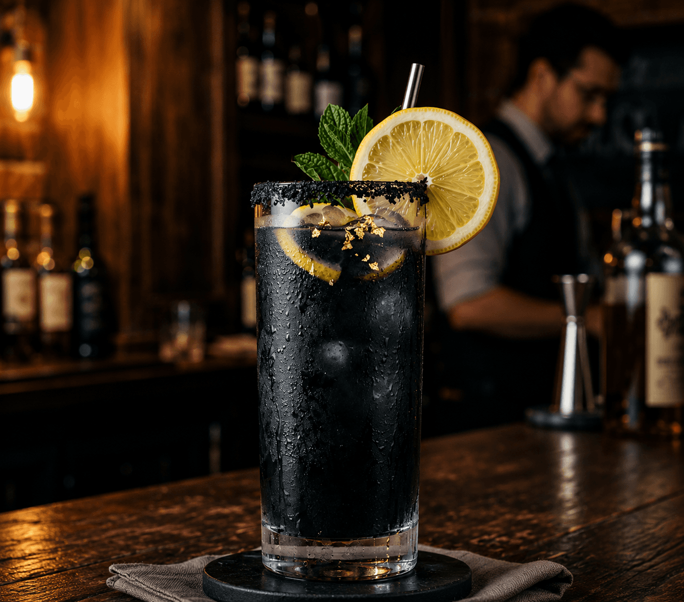 Midnight Charcoal Lemonade