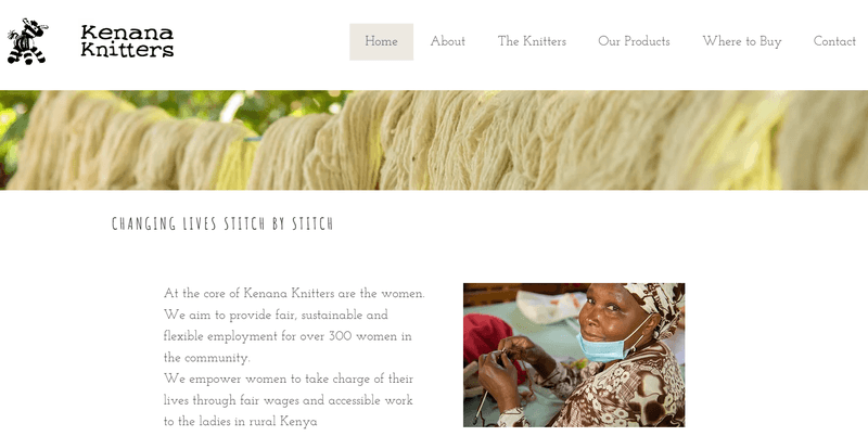 Kenana Knitters wordpress website