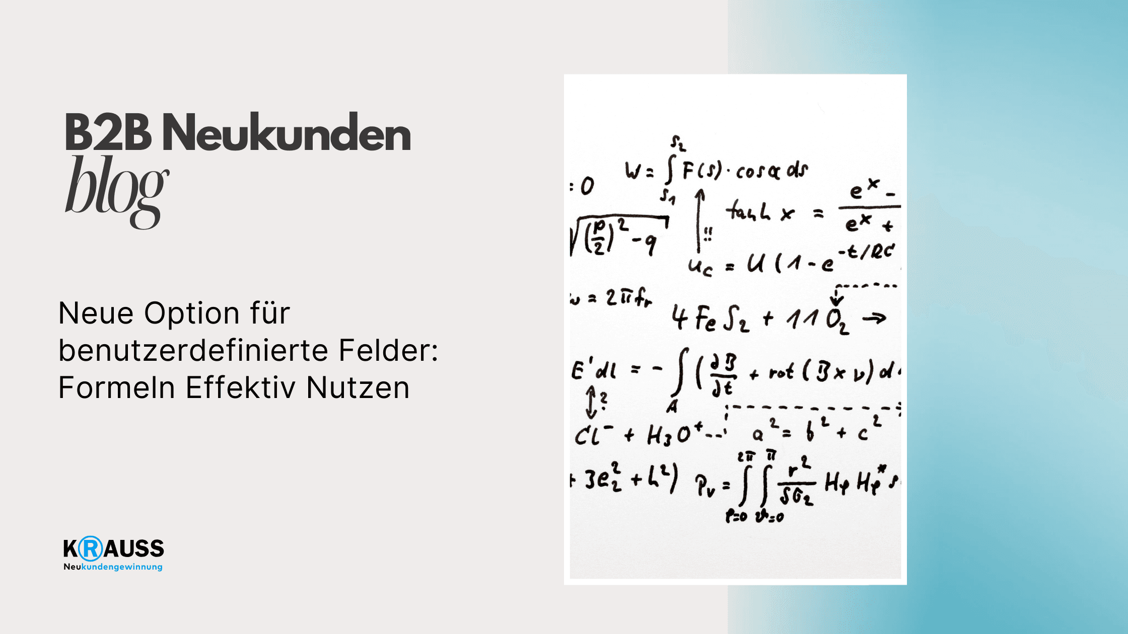 Neue Option für benutzerdefinierte Felder: Formeln Effektiv Nutzen