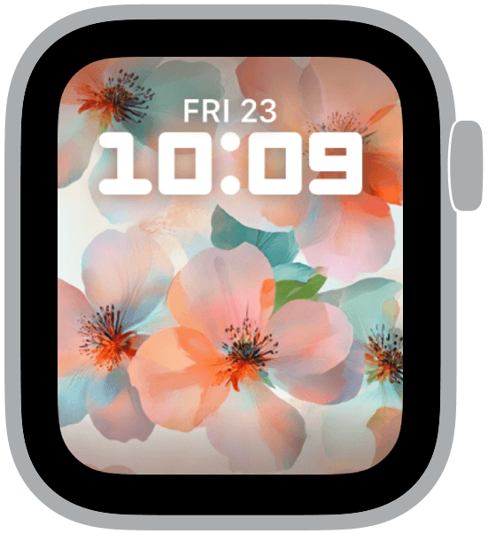 an apple watch face from the easter florals collection