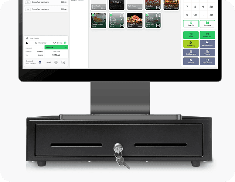 zeeAbacus Cash Drawer for safety inline with point of sale softwaremart restaurant inventory and procurement software