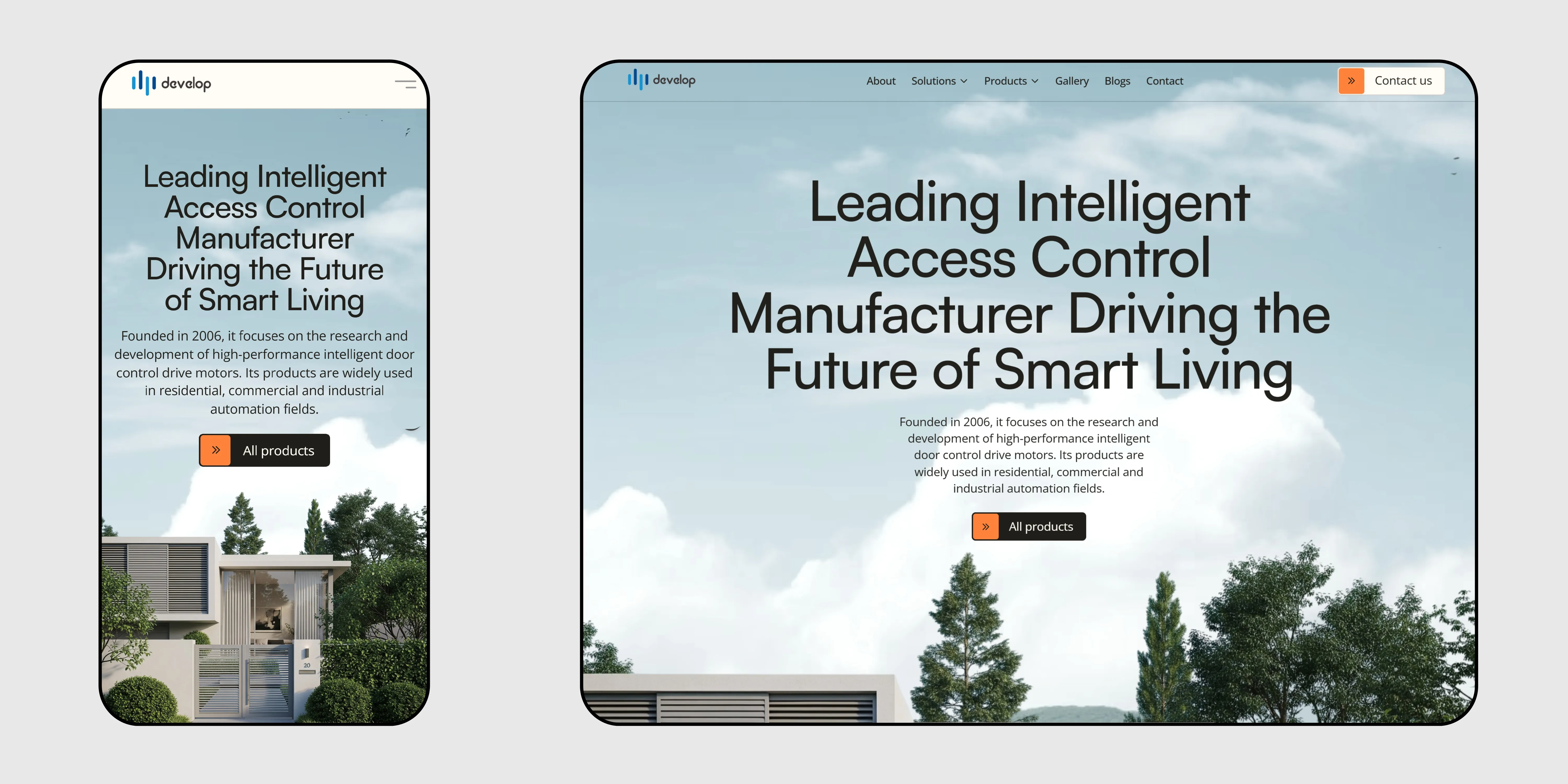 Mobile-responsive website design optimized for international users