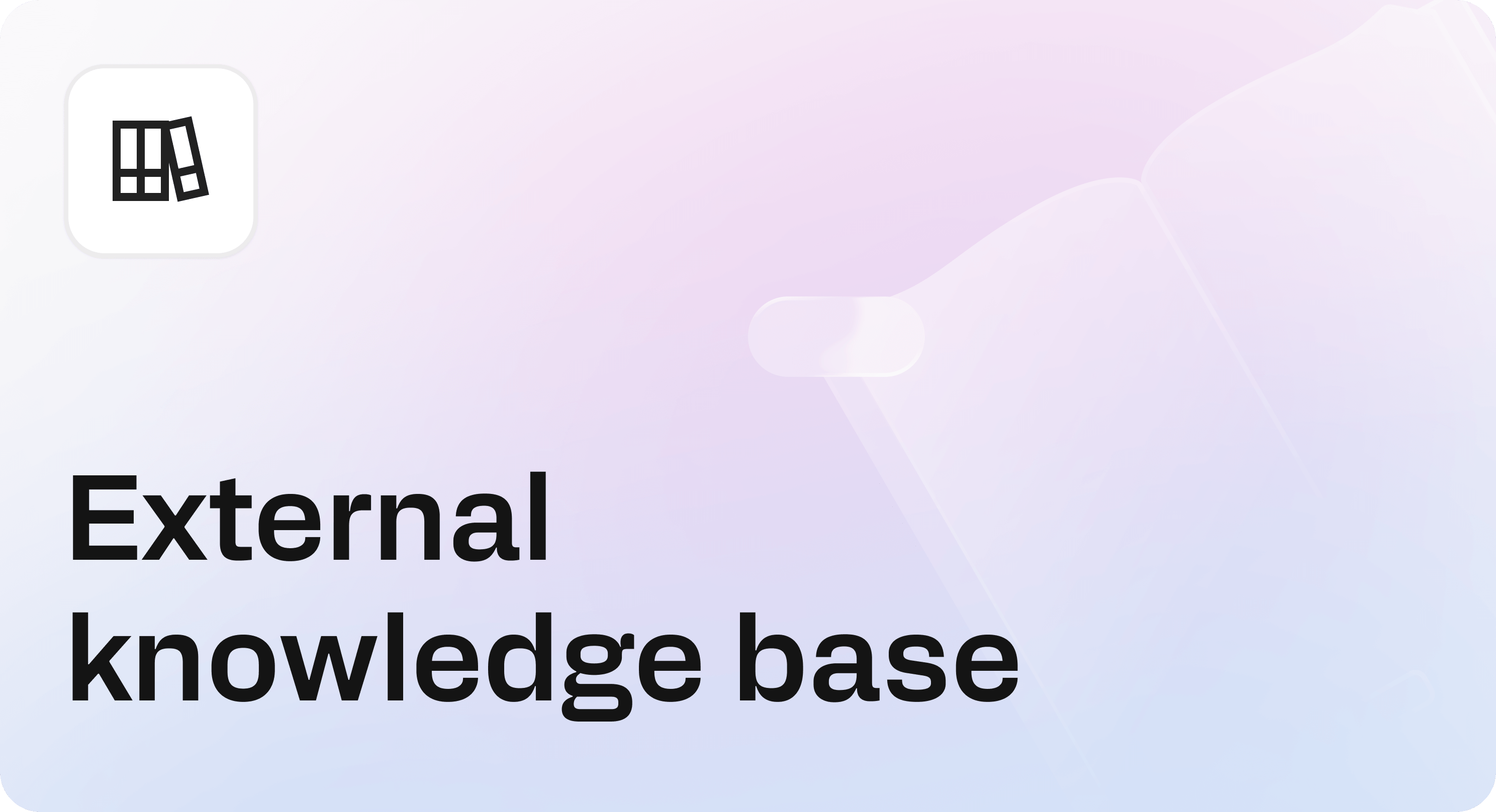 External knowledge base article cover with Helpview-style document icon and large title text on a soft pastel gradient background.