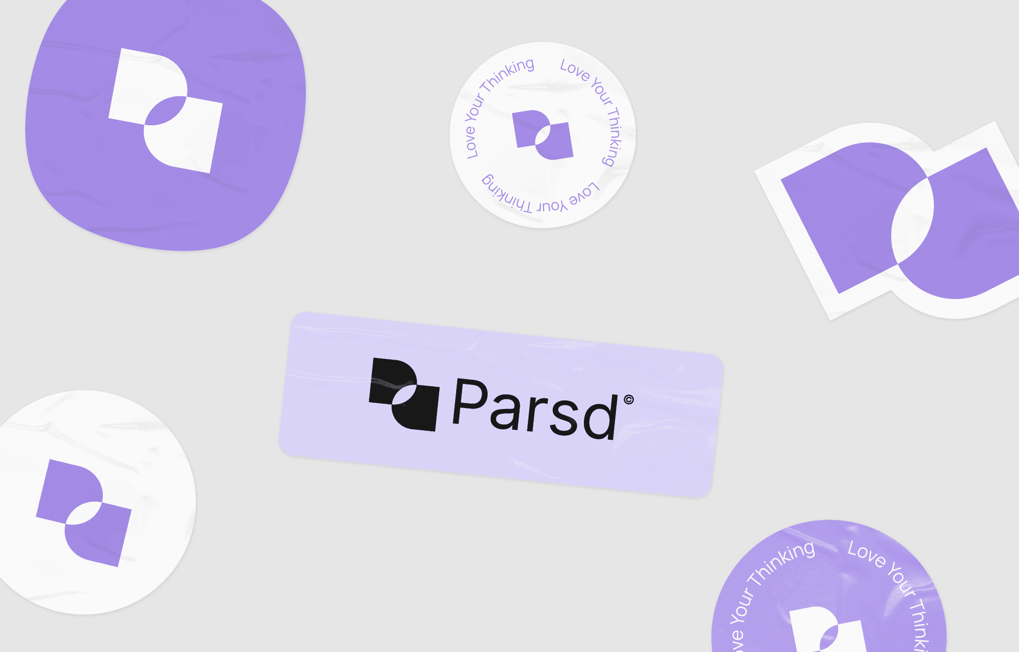 Multible stickers with parsd branding