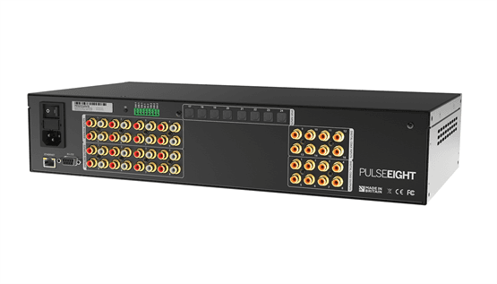 Receiver back panel with multiple RCA connections