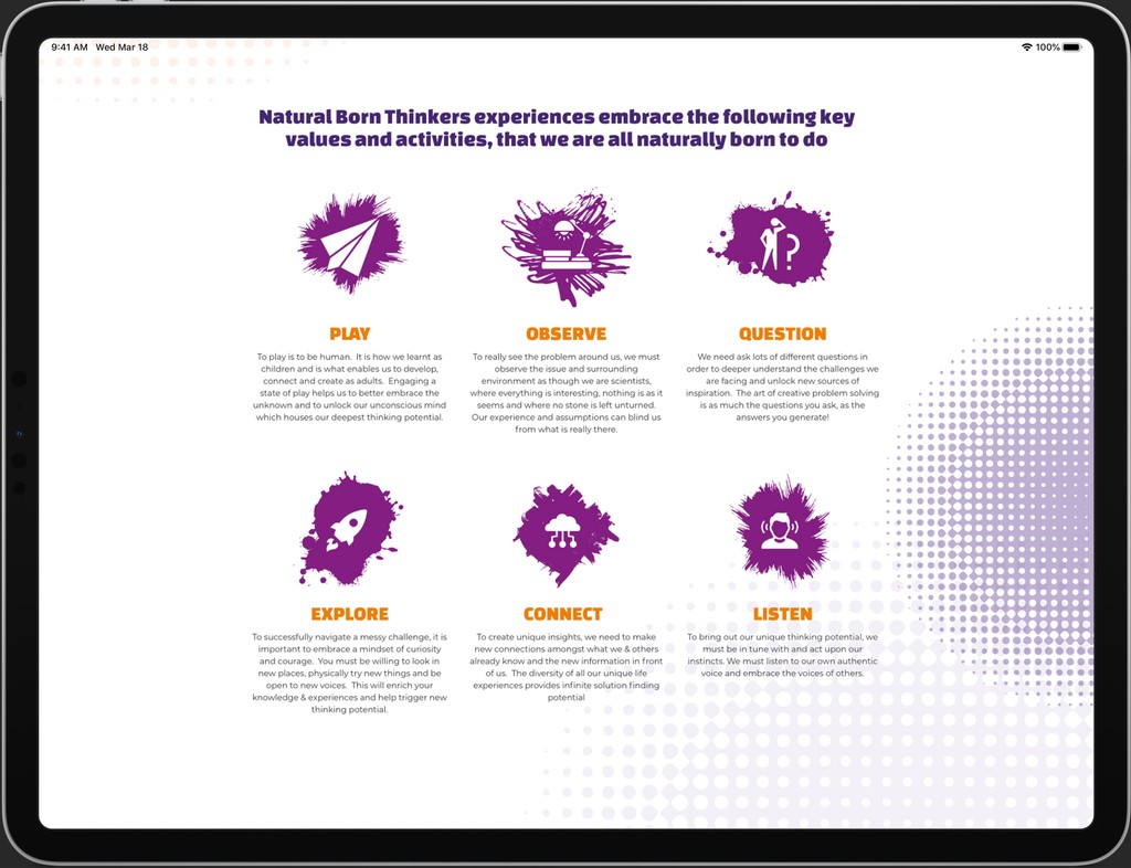 Natural Born Thinkers website design