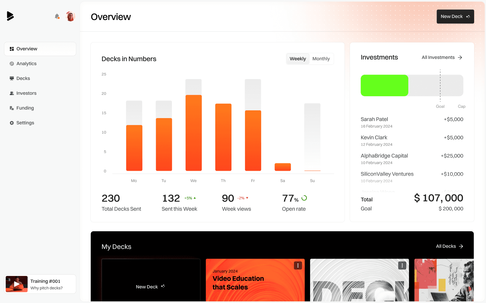 Deckker Dashboard