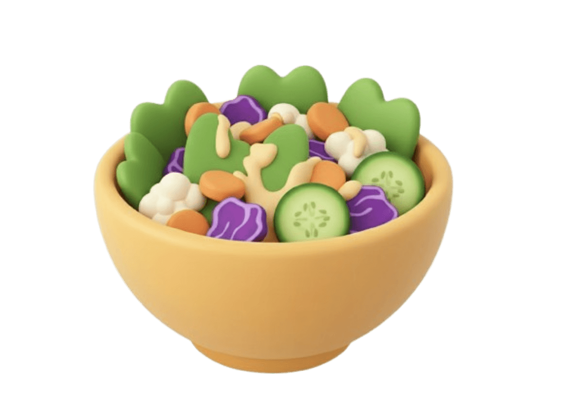 Cheese Mix Salad 3D Icon