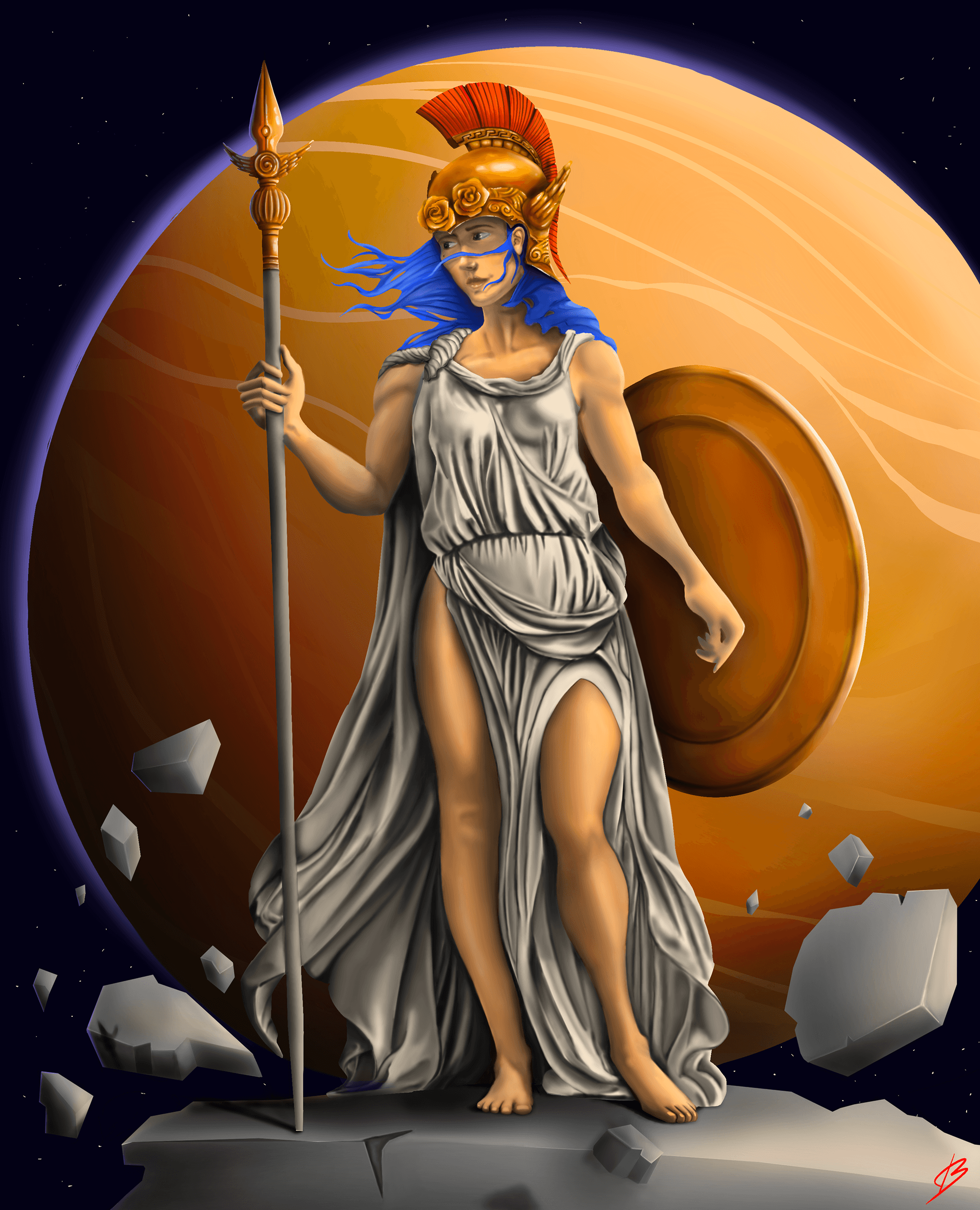 Athena Digital Painting
