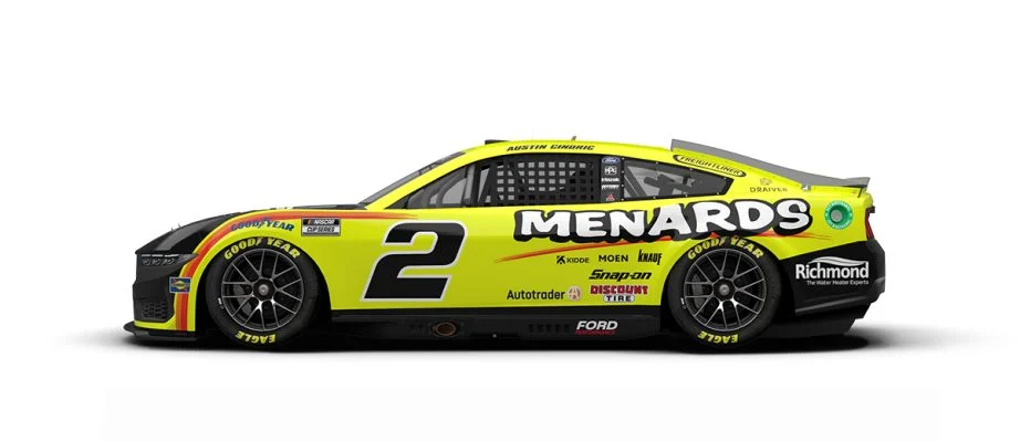 Austin Cindric will drive the No. 2 Menards/Richmond Water Heaters Ford.
