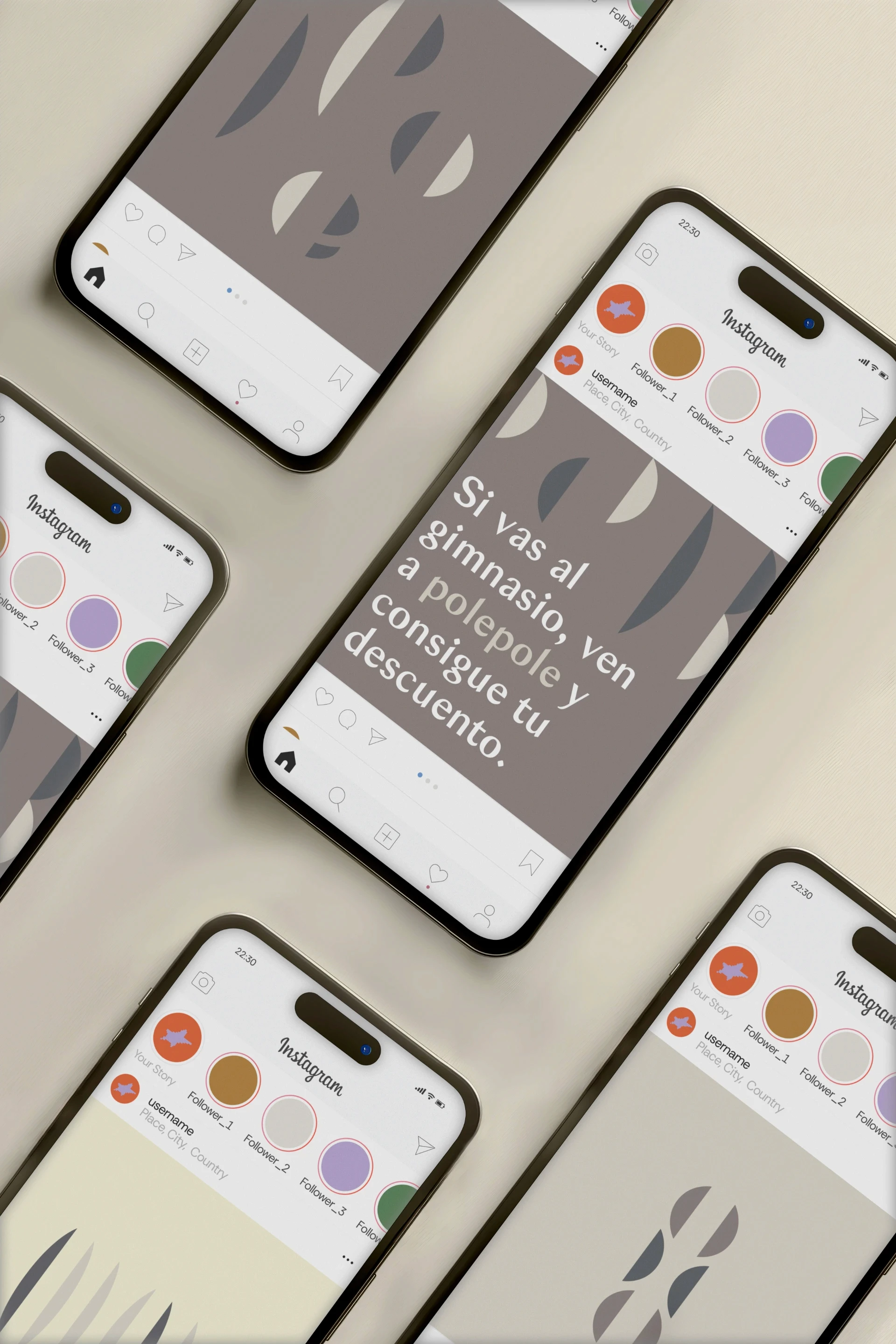 Barcelona branding studio showcases visual identity, social media & logo design.