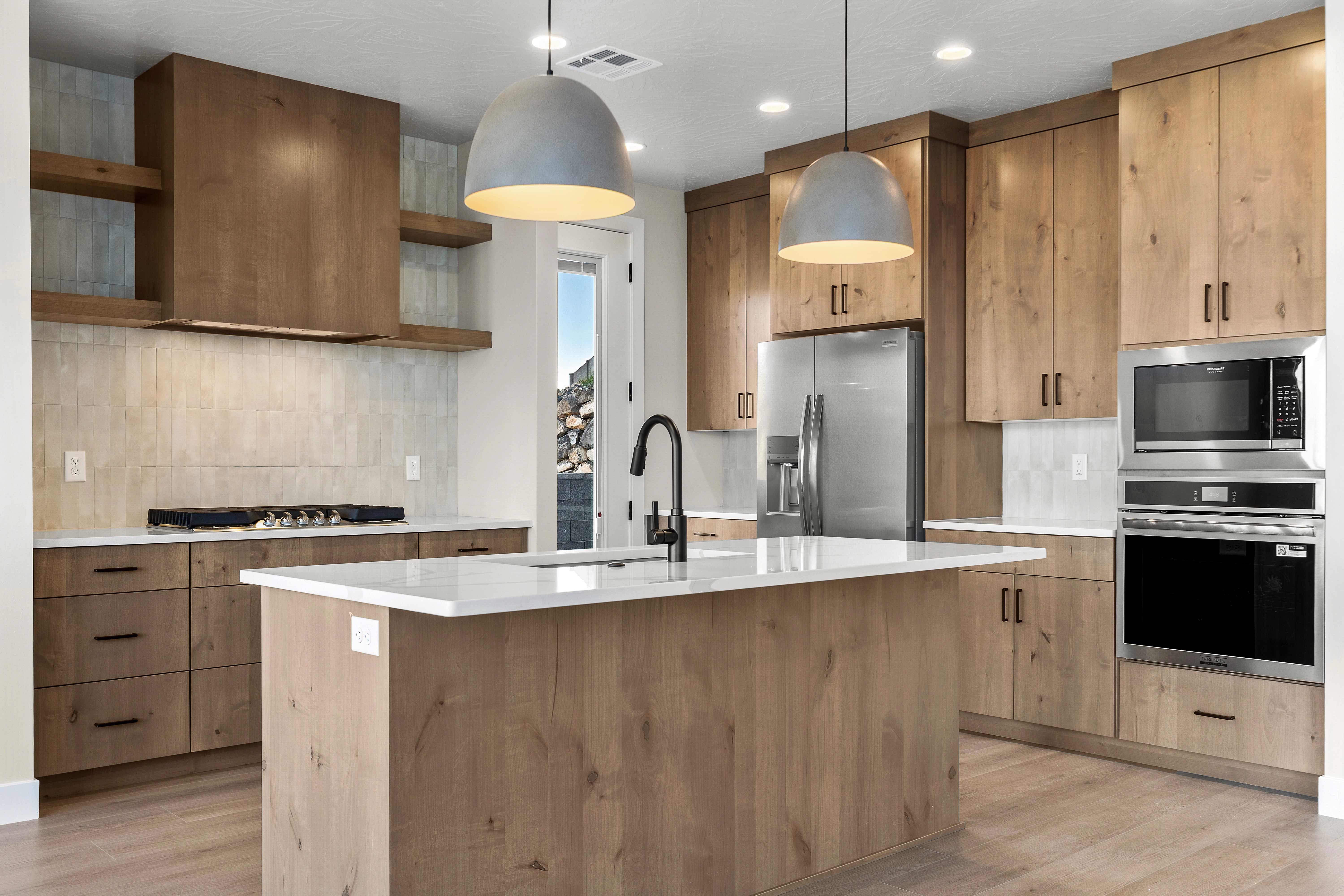 Kitchen in a custom home in Hurricane Utah with modern finishes and functional layout