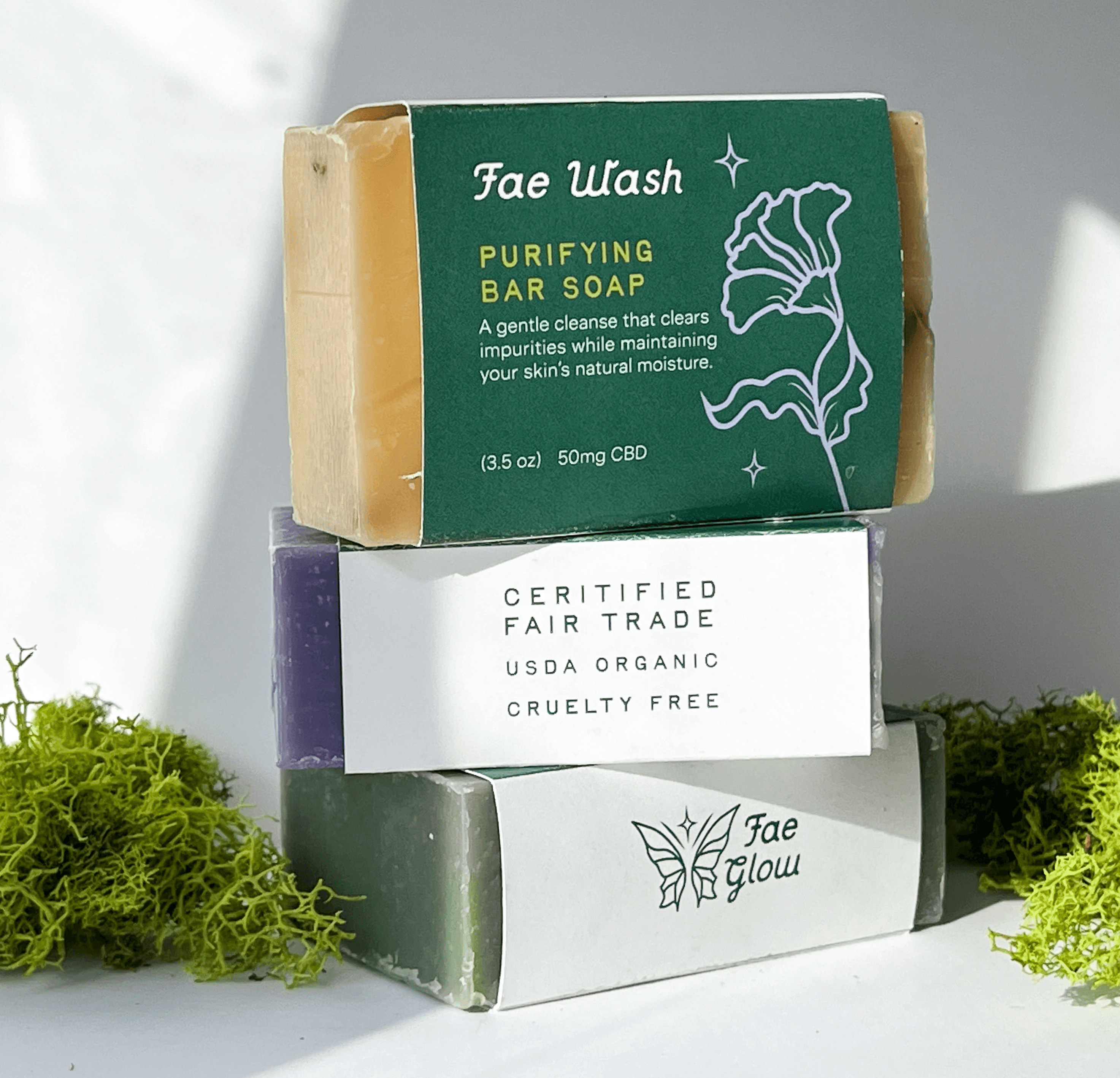 Fae Glow soap packaging 