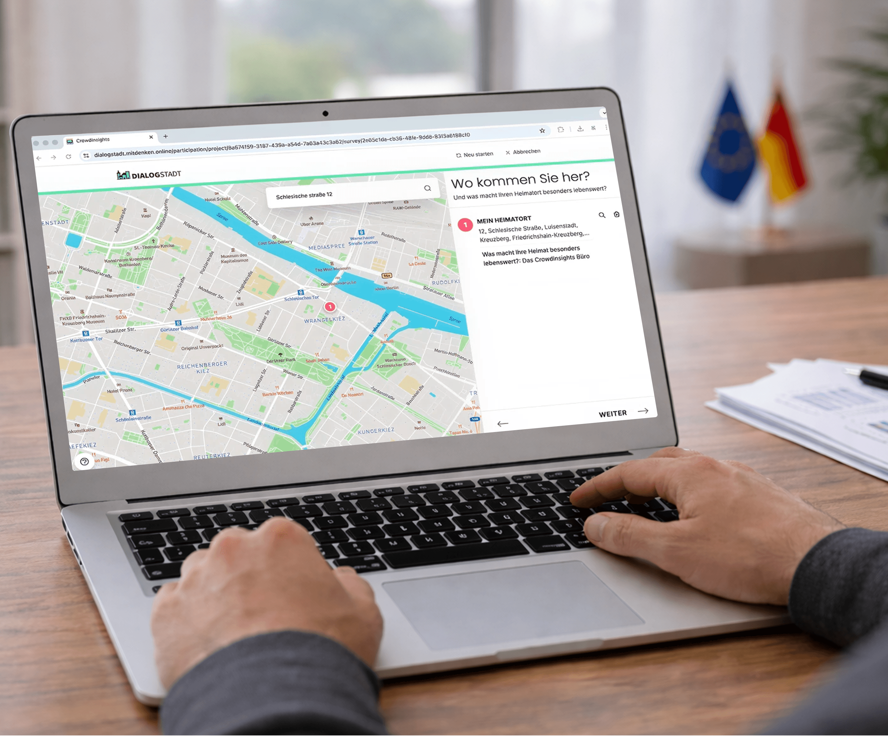 Digitale Beteiligungsplattform für Kommunen mit automatischer Auswertung und Clustering von Bürgerbeiträgen