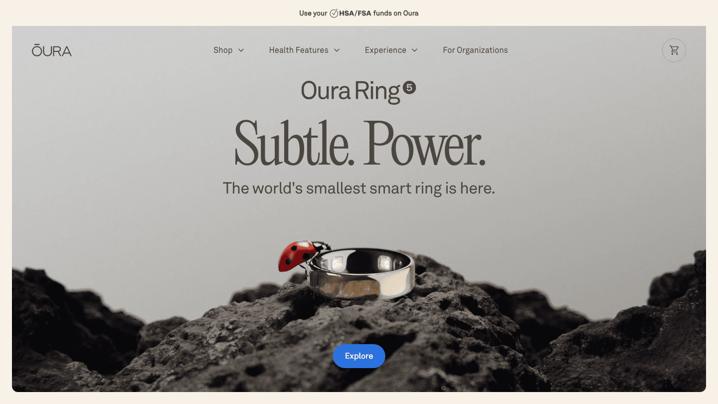 Oura Ring website