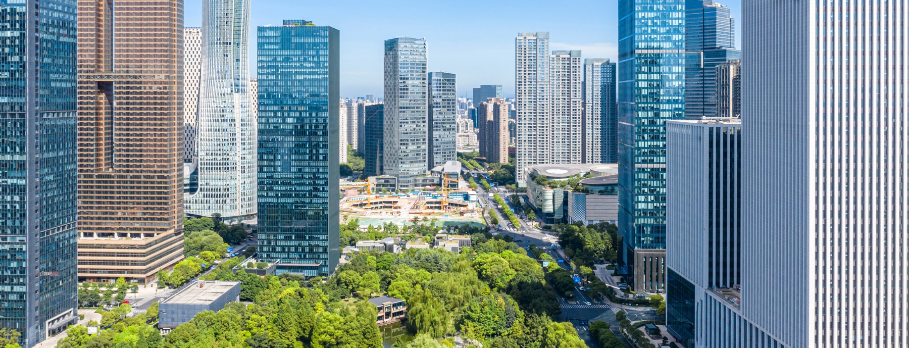 team workspace with people working