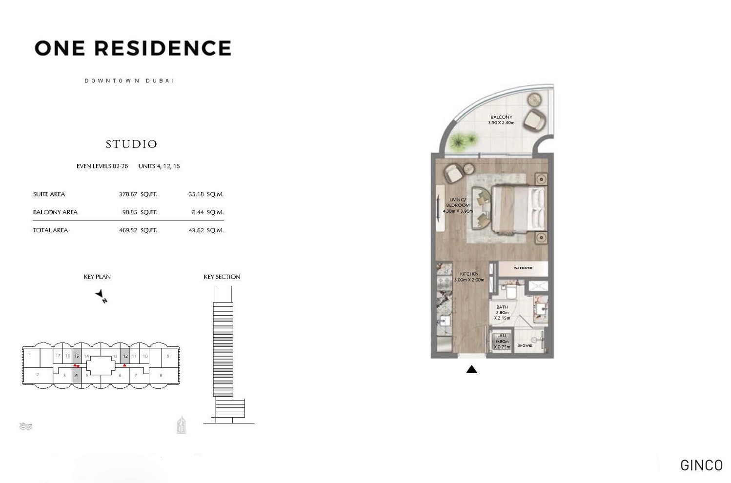 One Residence at Downtown Dubai Studio