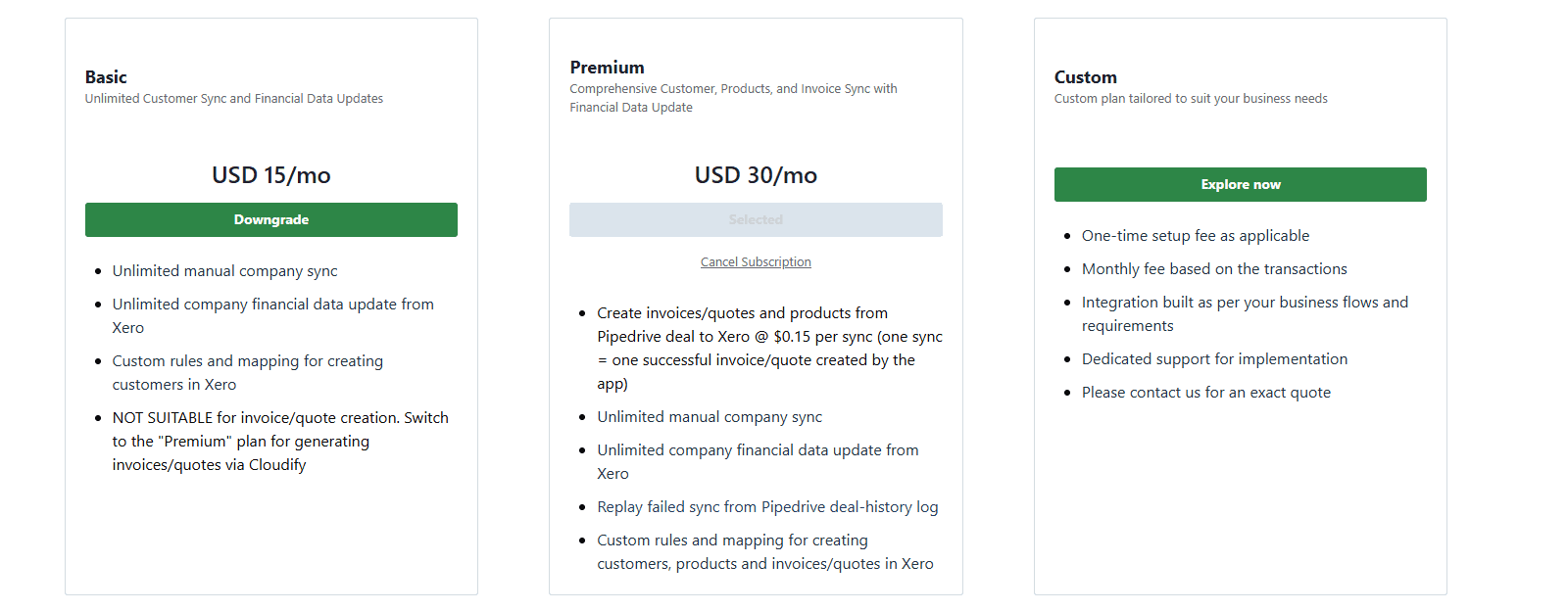 Data Flow Between Pipedrive and Xero