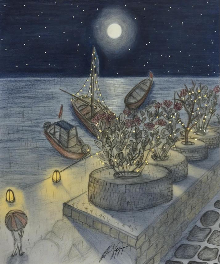 Artwork "Roses and Boats" Dec 2025 Art Collection "Breathing" Unlimited Edition
