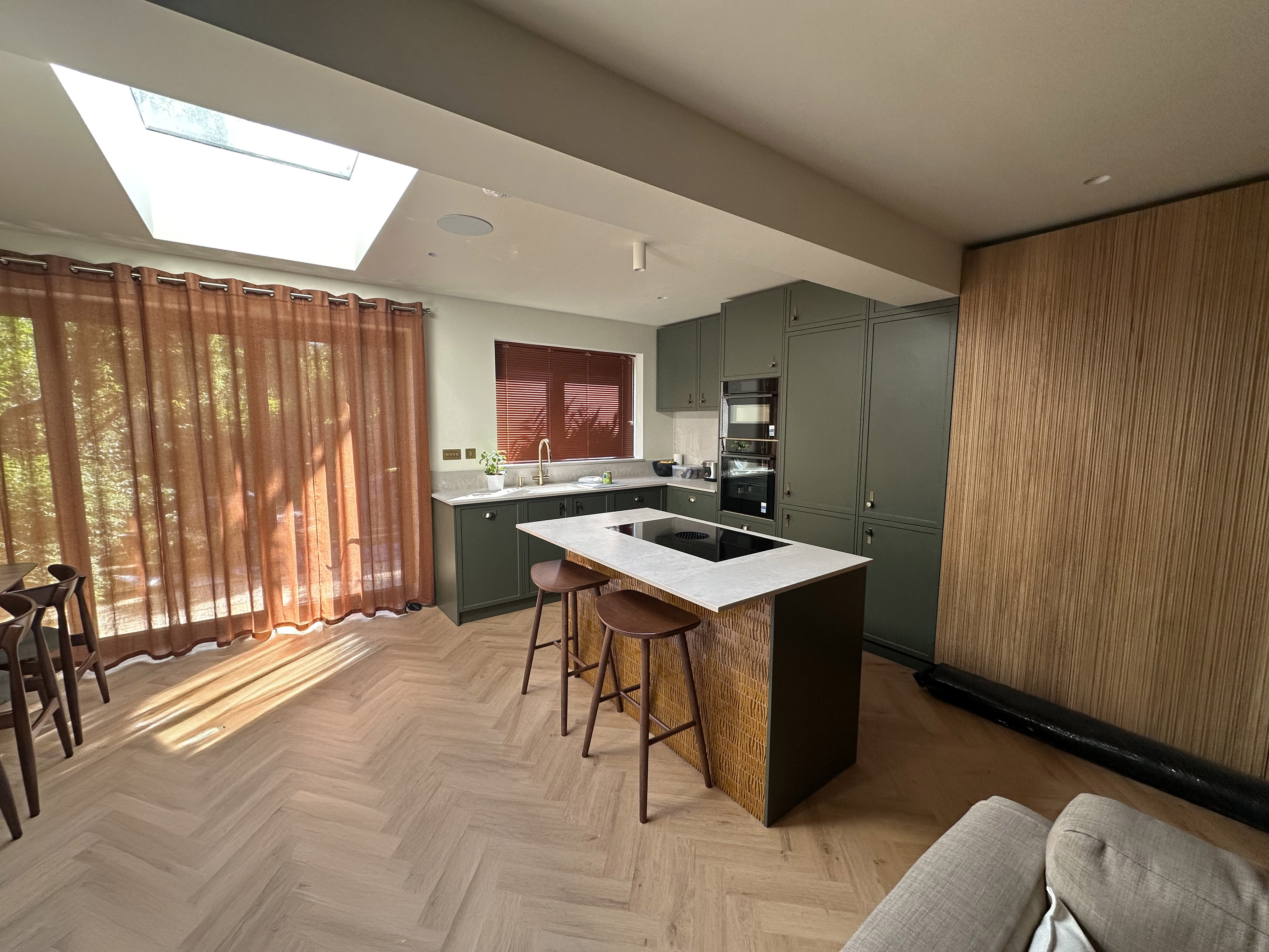 luxury bathroom door opened rear view