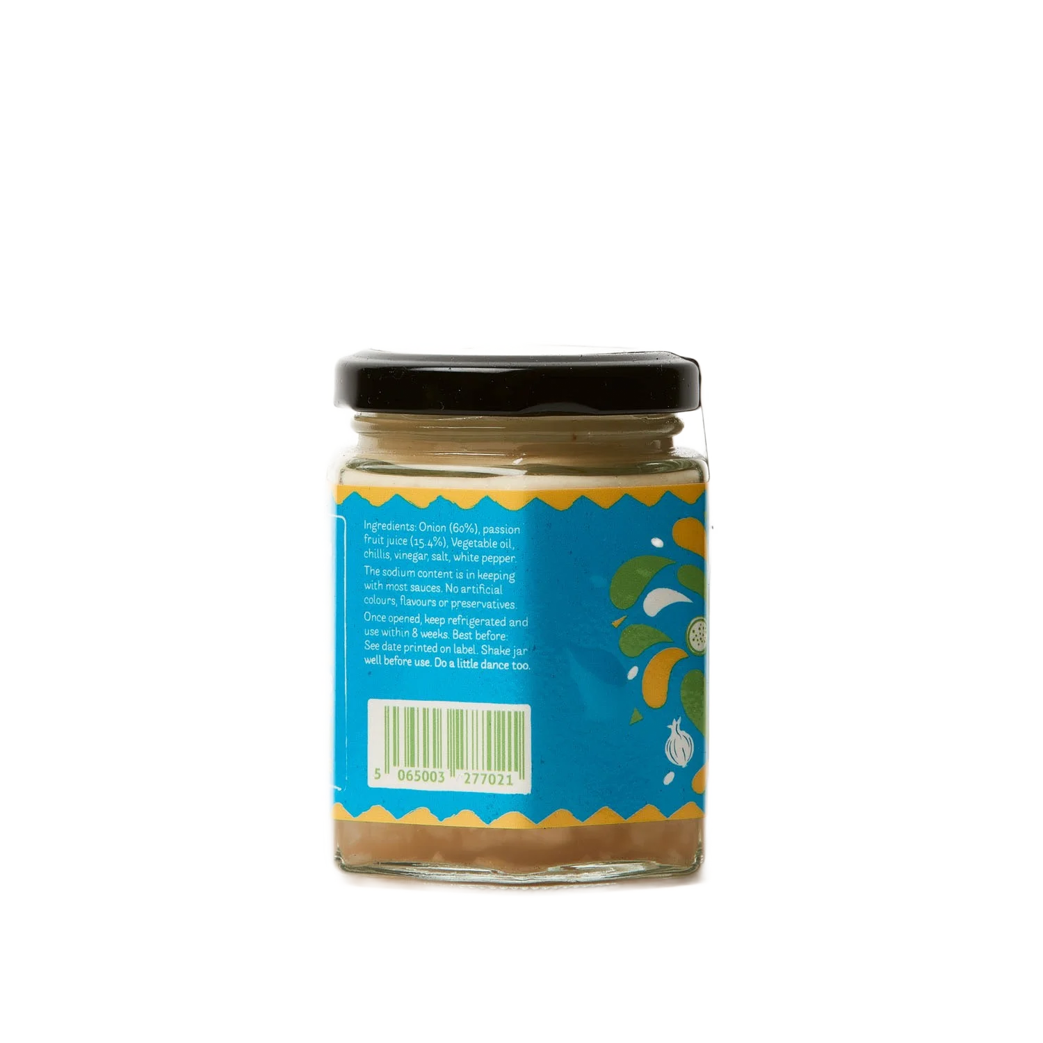 Full Feast Exotic Sauce jar — base view showing barcode and product details
