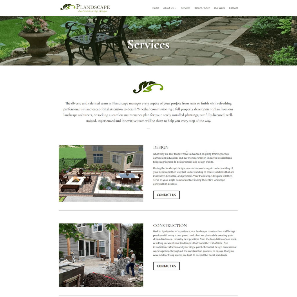 Old Plandscape homepage