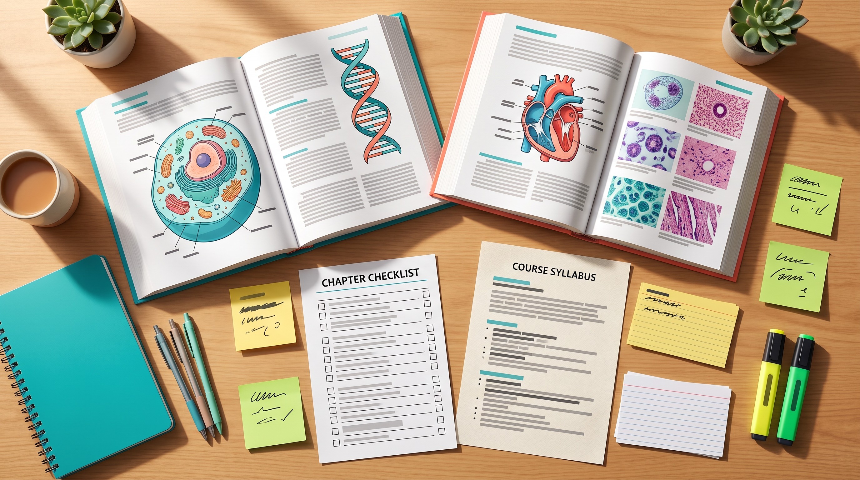 Introductory biology textbooks and course syllabus