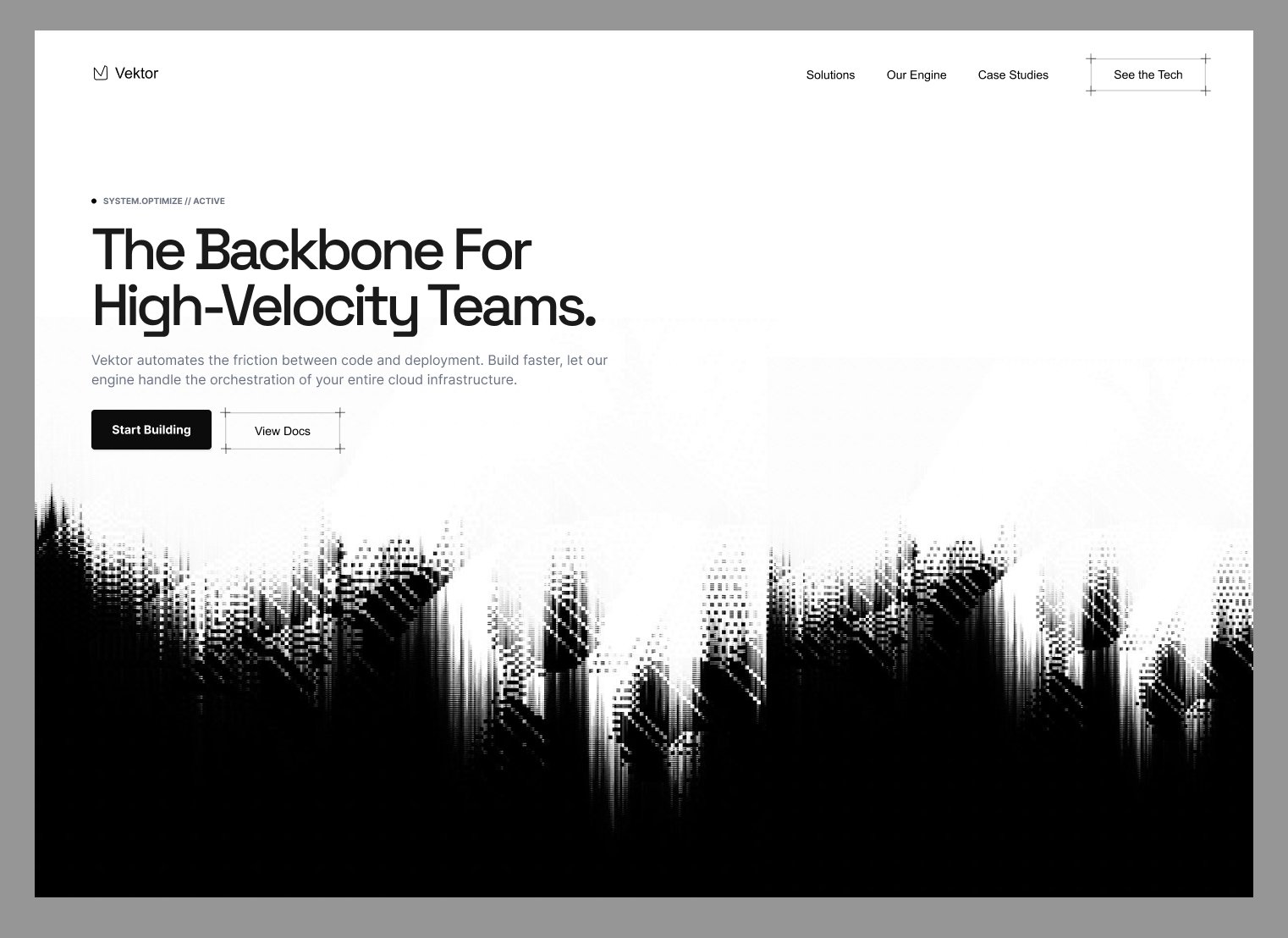 Minimal monochrome product website layout featuring TOPBUD earbuds with clean editorial design