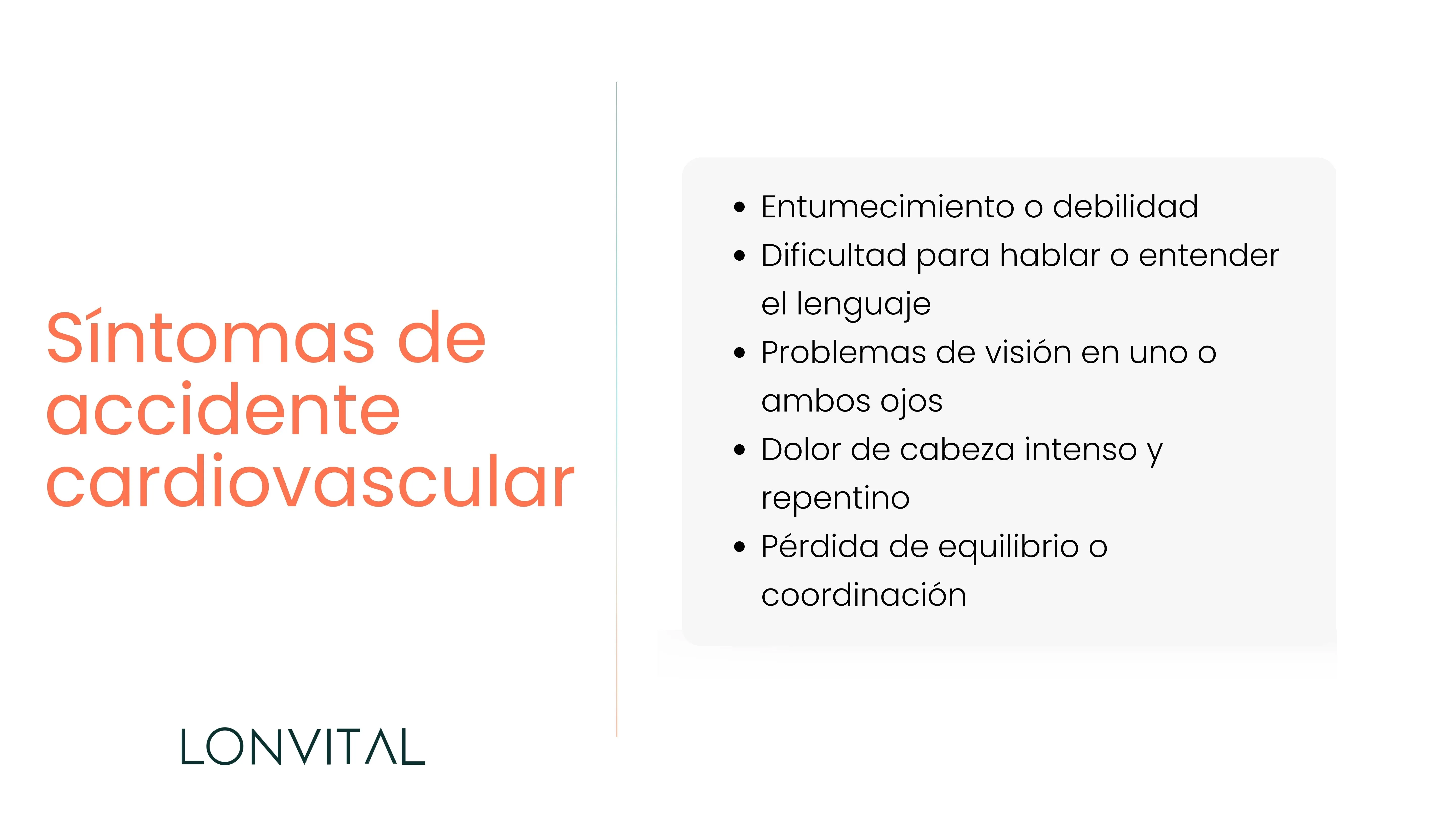 Síntomas de accidente cardiovascular