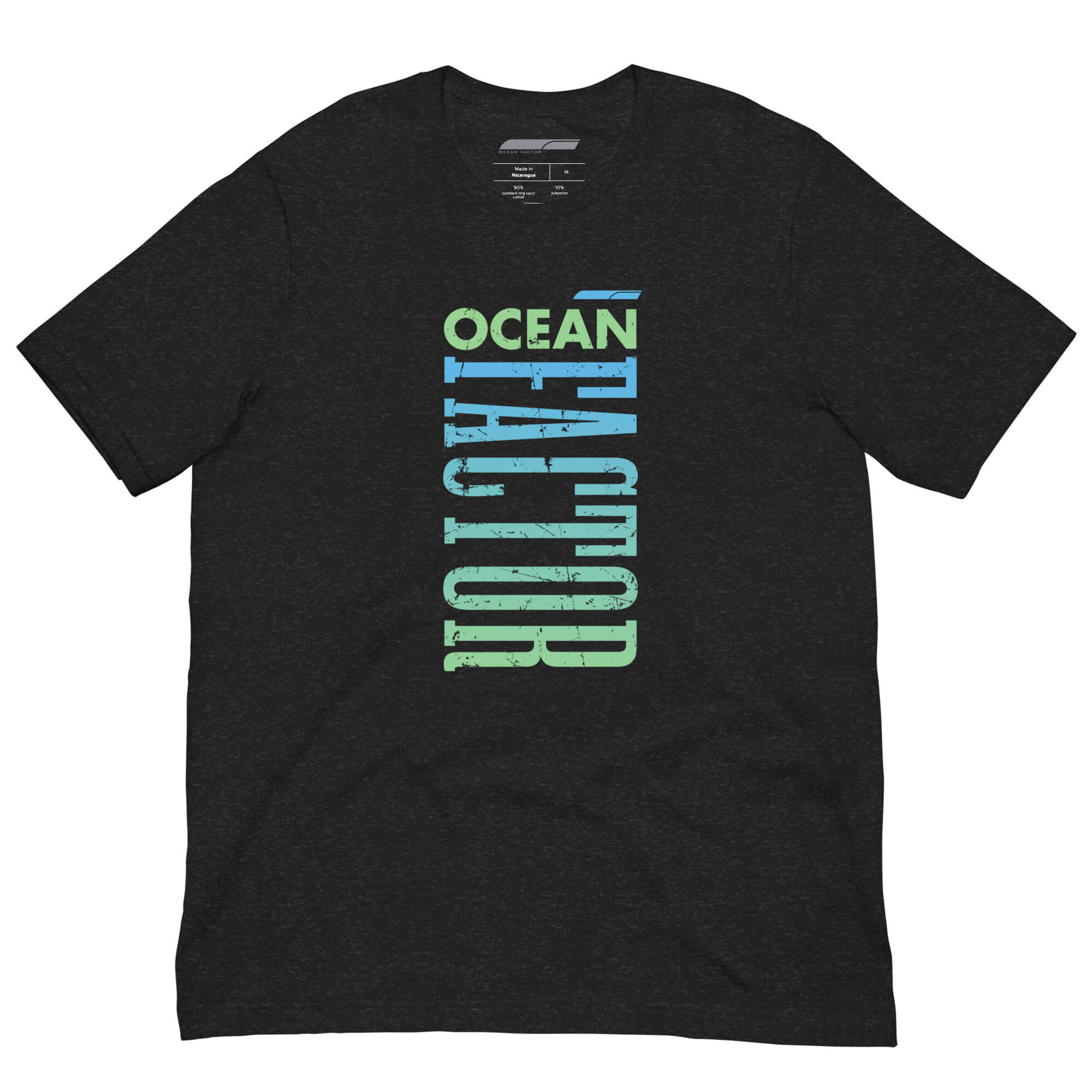 Ocean Factor Name on a black tshirt