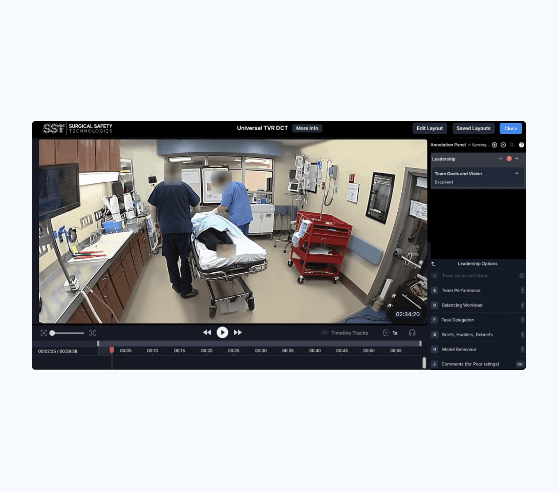 video of a medical simulation room