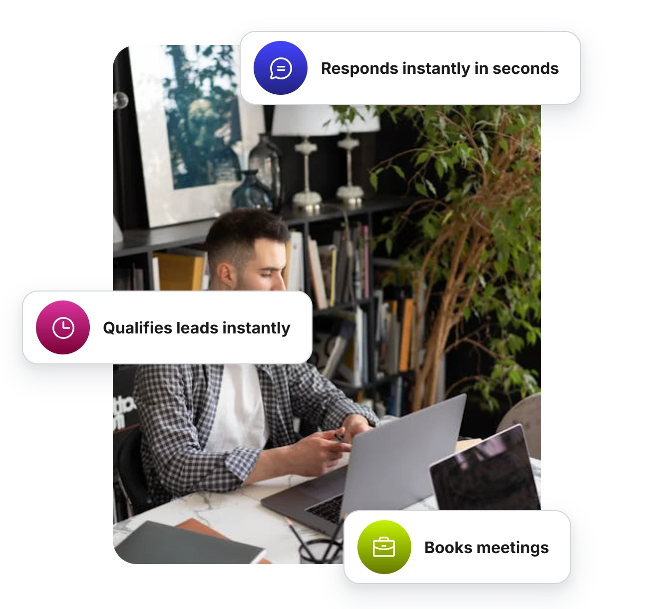 AI agent for founder working on laptop